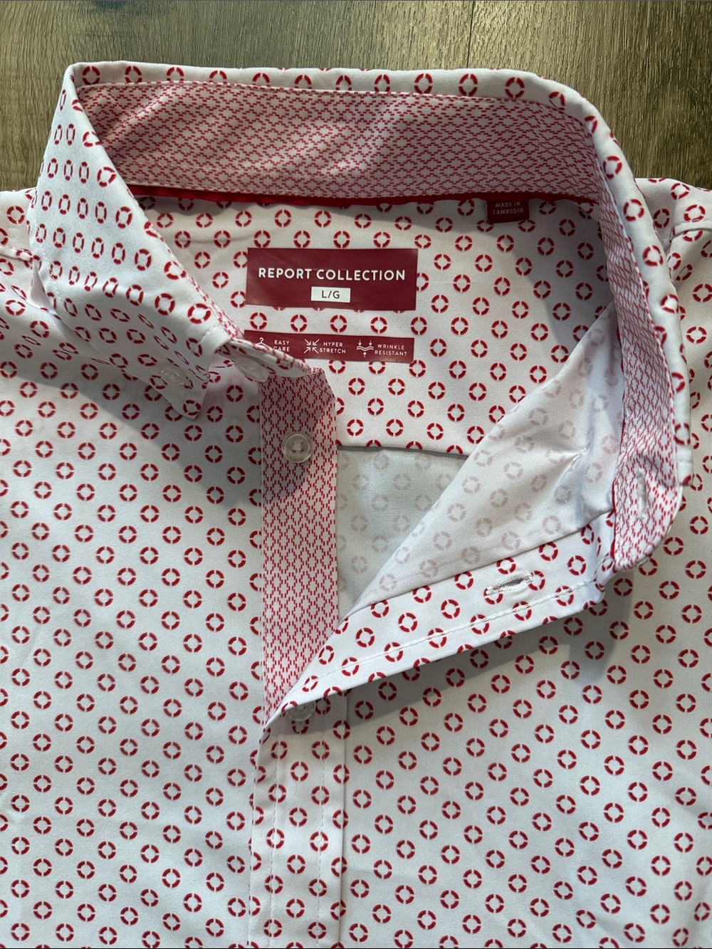 Report Collection Short Sleeve Button Down Shirt Size Large
